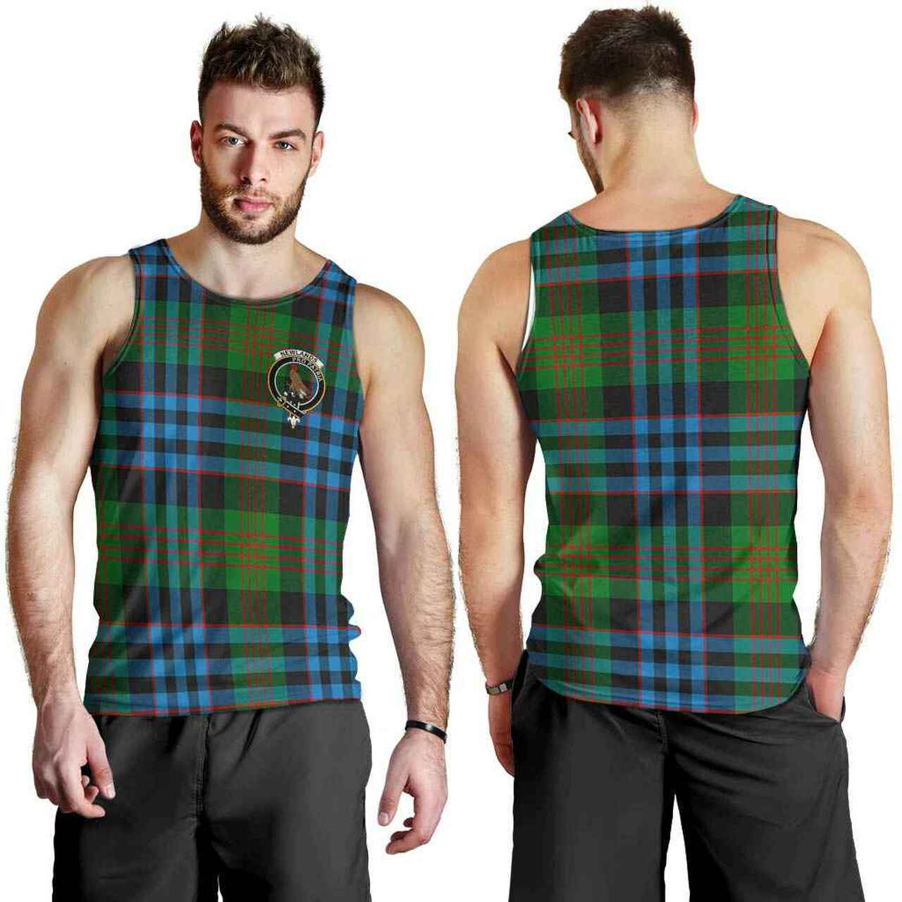 Newlands Tartan Crest Men Tank Top