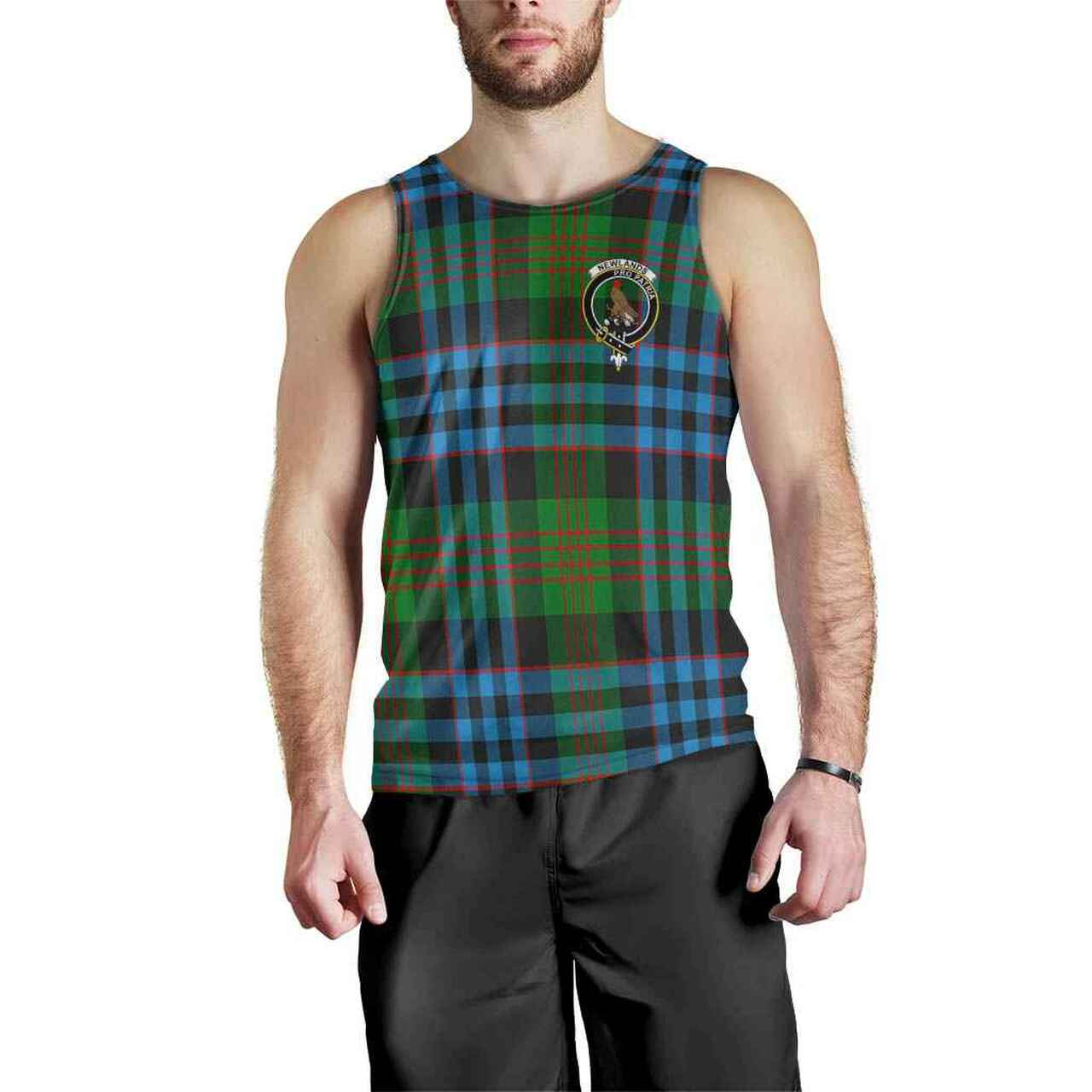 Newlands Tartan Crest Men Tank Top