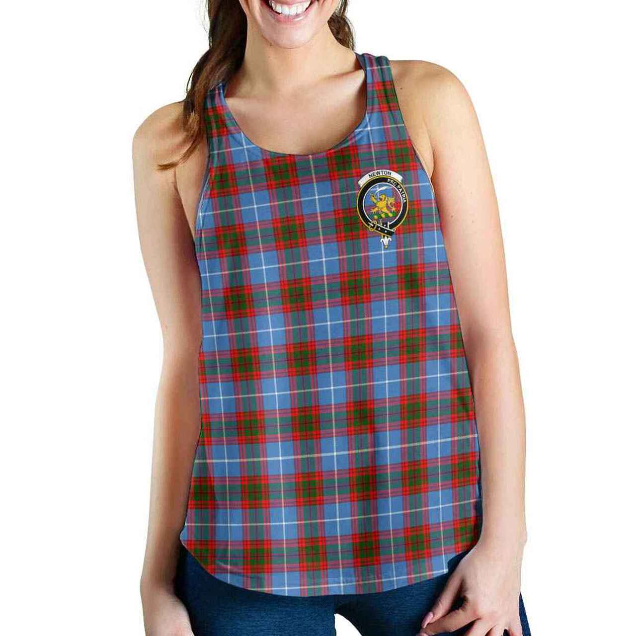 Newton Tartan Crest Women Racerback Tank