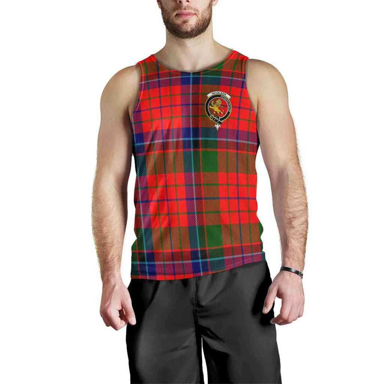 Nicolson Tartan Crest Men Tank Top