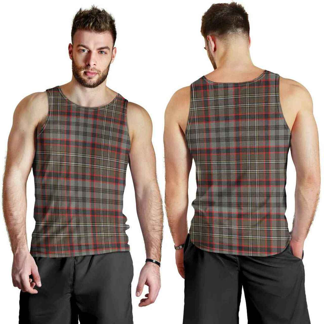 Nicolson Hunting Weathered Tartan Plaid Men Tank Top