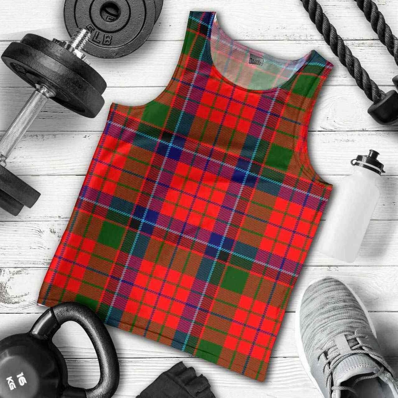 Nicolson Modern Tartan Plaid Men Tank Top