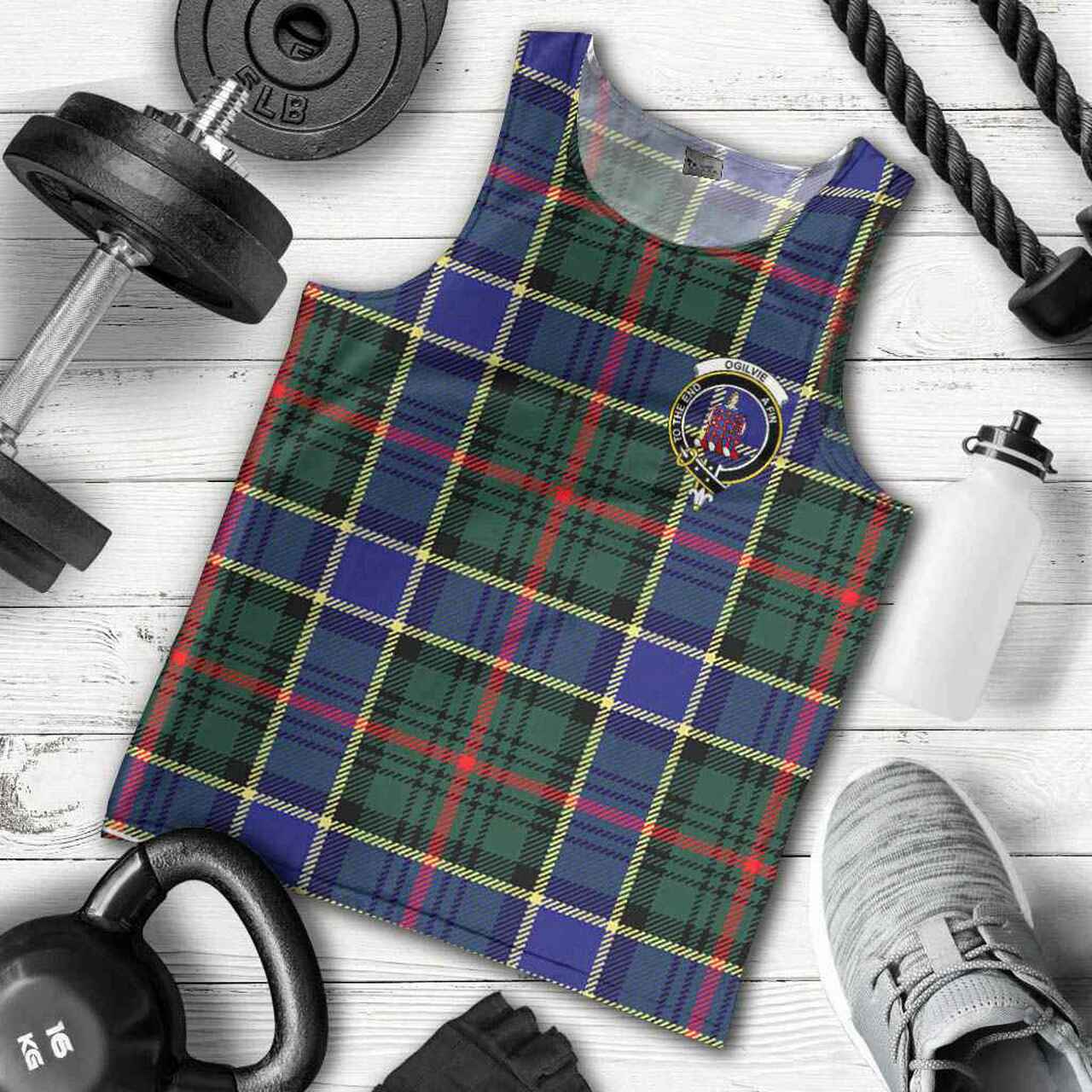 Ogilvie Tartan Crest Men Tank Top