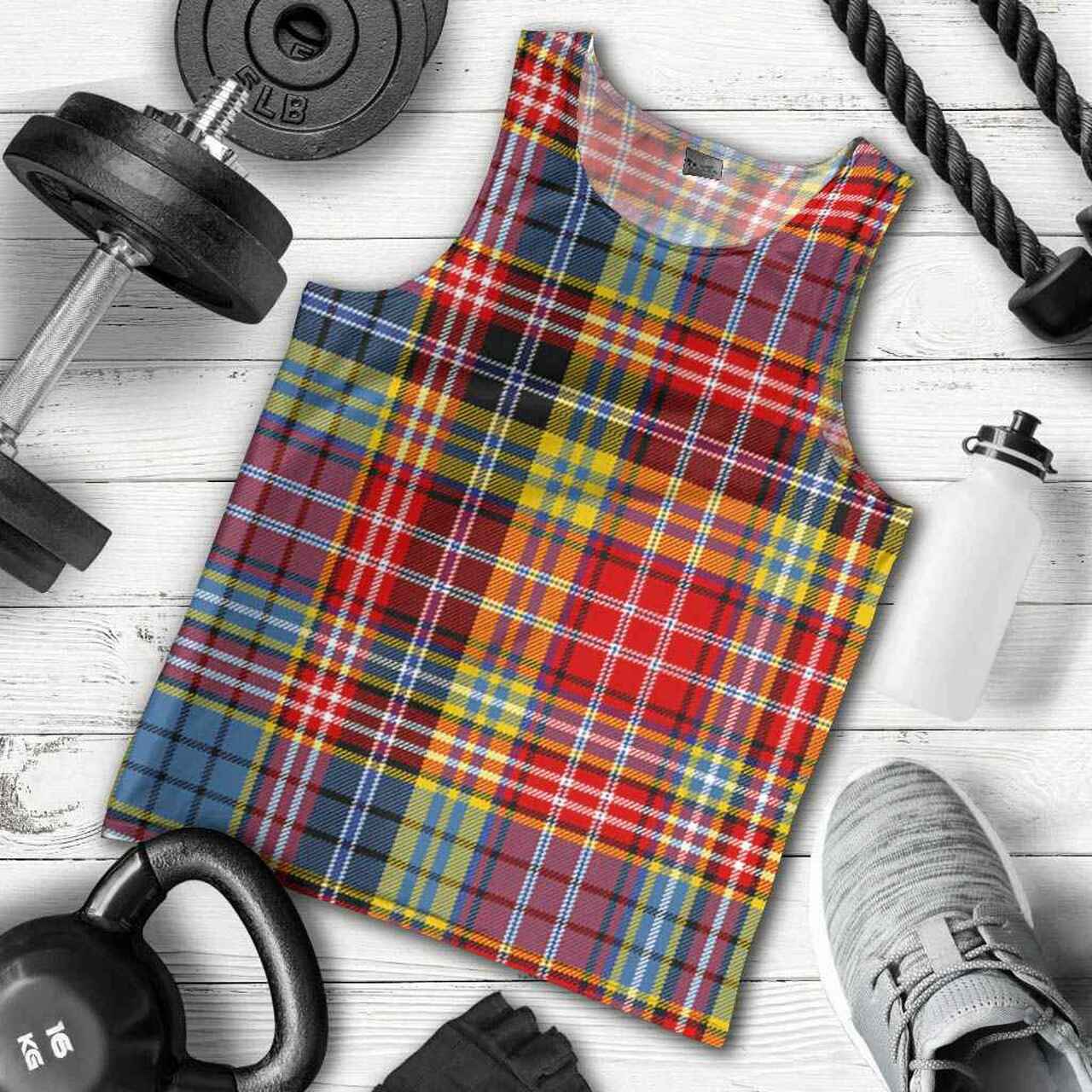 Ogilvie of Airlie Ancient Tartan Plaid Men Tank Top