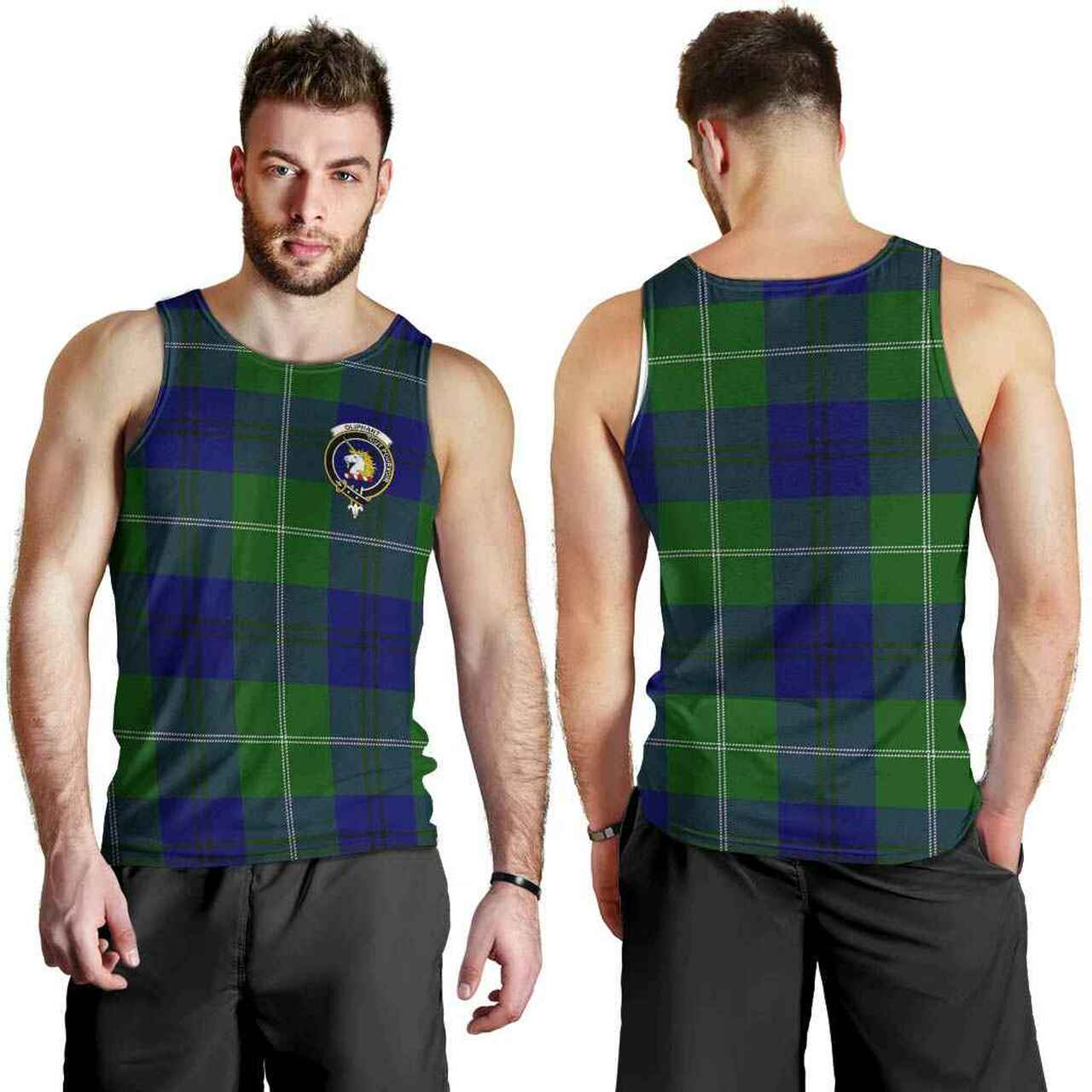 Oliphant Tartan Crest Men Tank Top