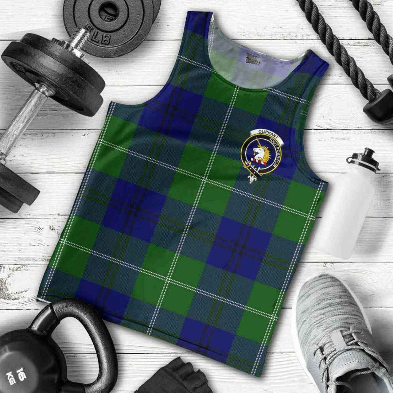 Oliphant Tartan Crest Men Tank Top