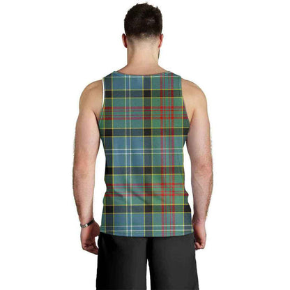 Paisley Tartan Crest Men Tank Top