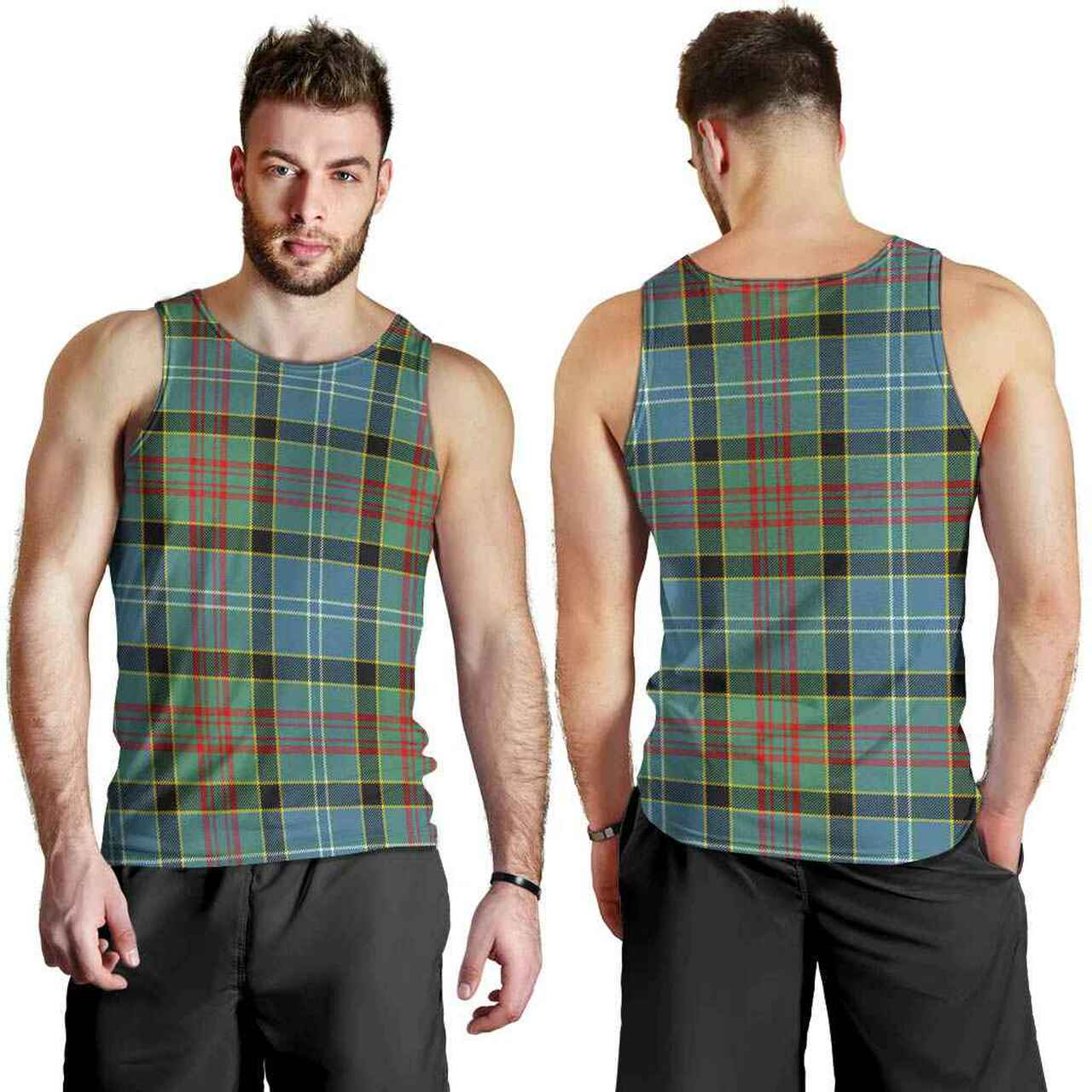 Paisley District Tartan Plaid Men Tank Top