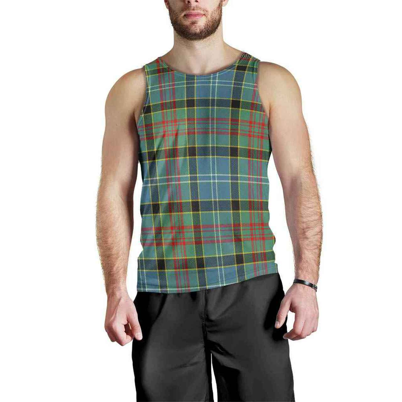 Paisley District Tartan Plaid Men Tank Top