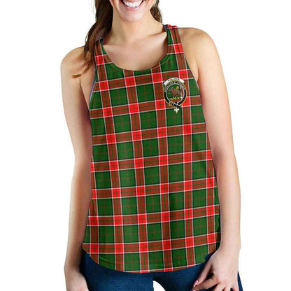 Pollock Tartan Crest Women Racerback Tank