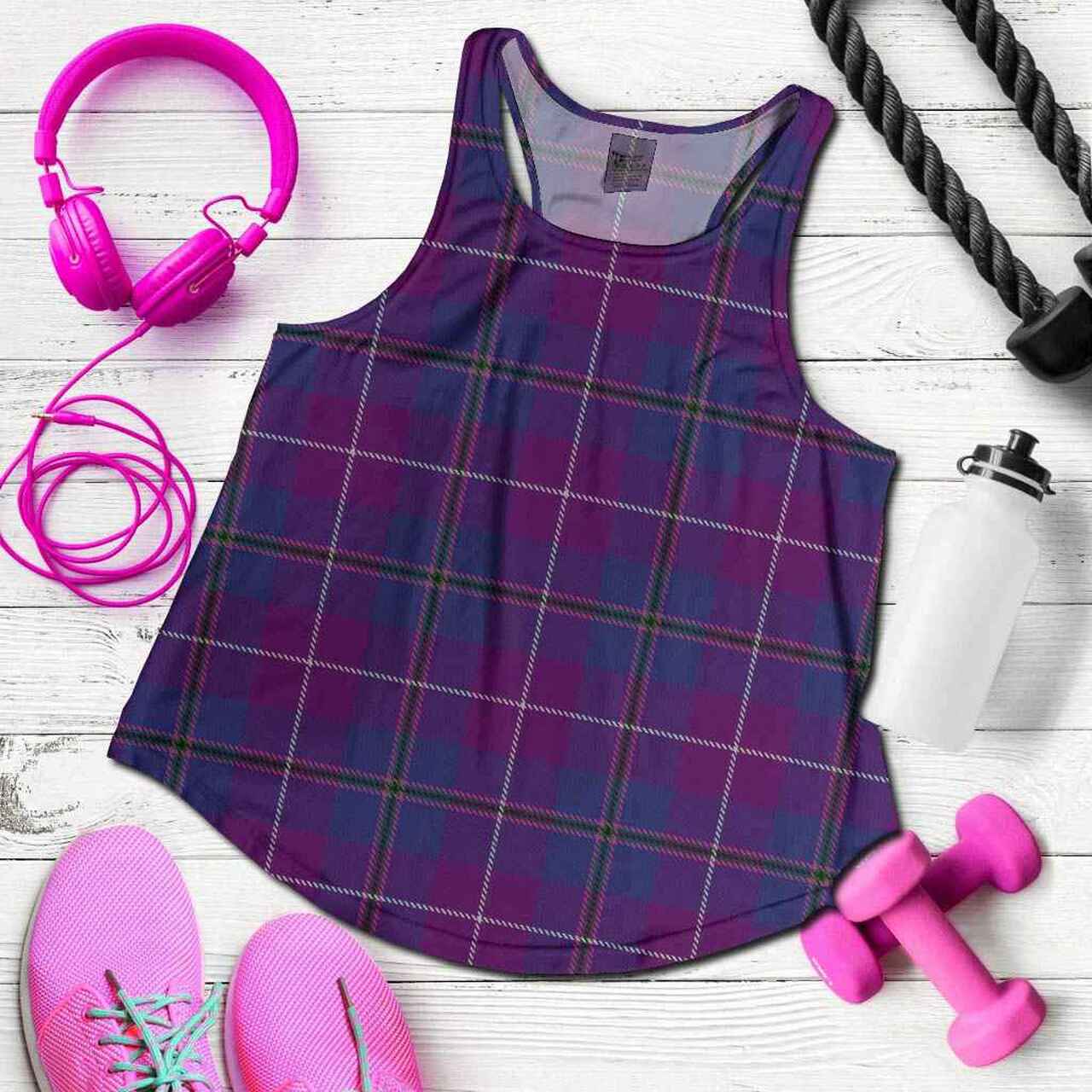 Pride of Glencoe Tartan Plaid Women Racerback Tank