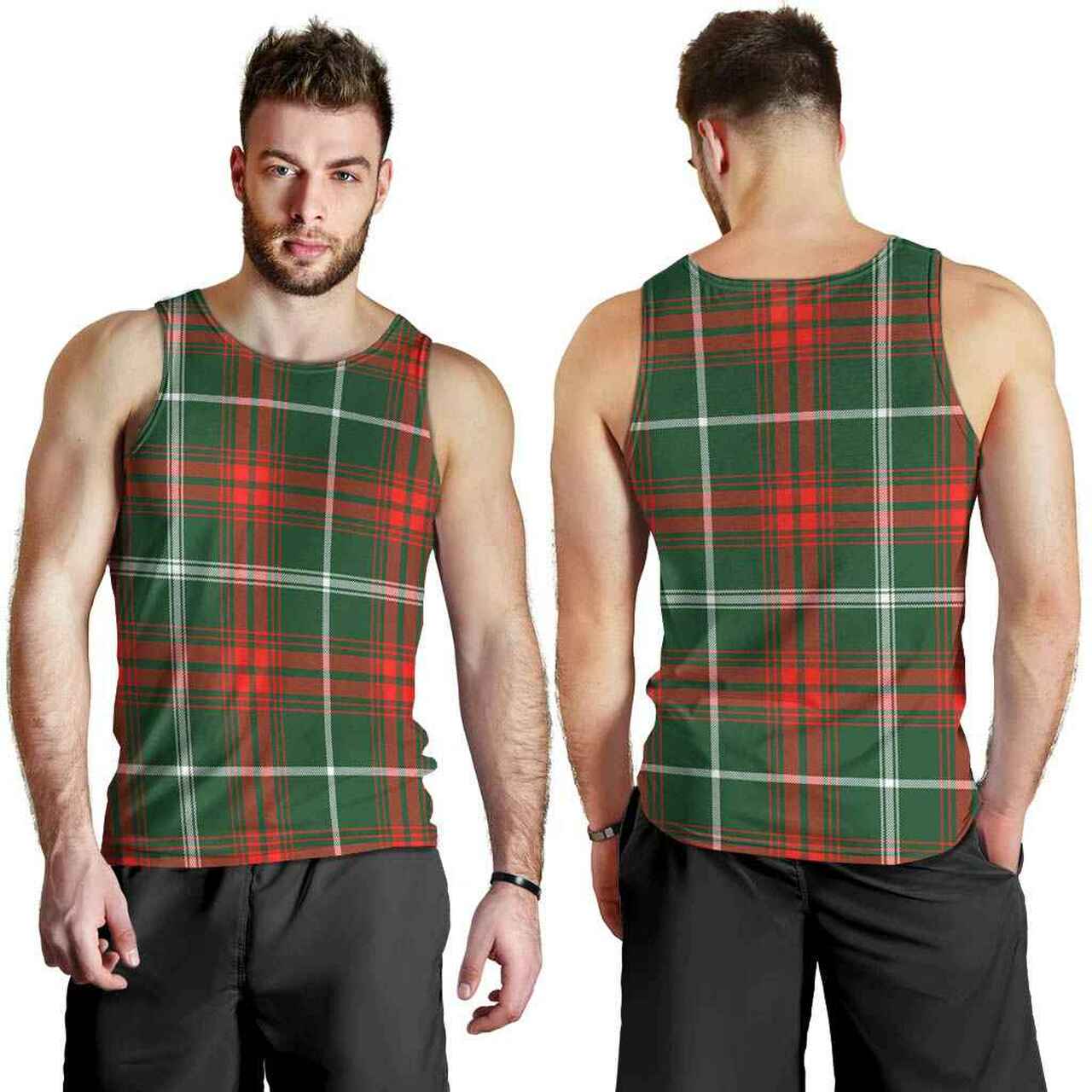 Prince of Wales Tartan Plaid Men Tank Top