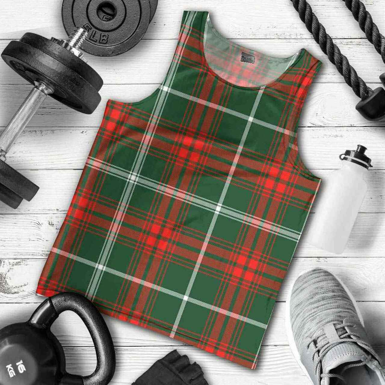 Prince of Wales Tartan Plaid Men Tank Top