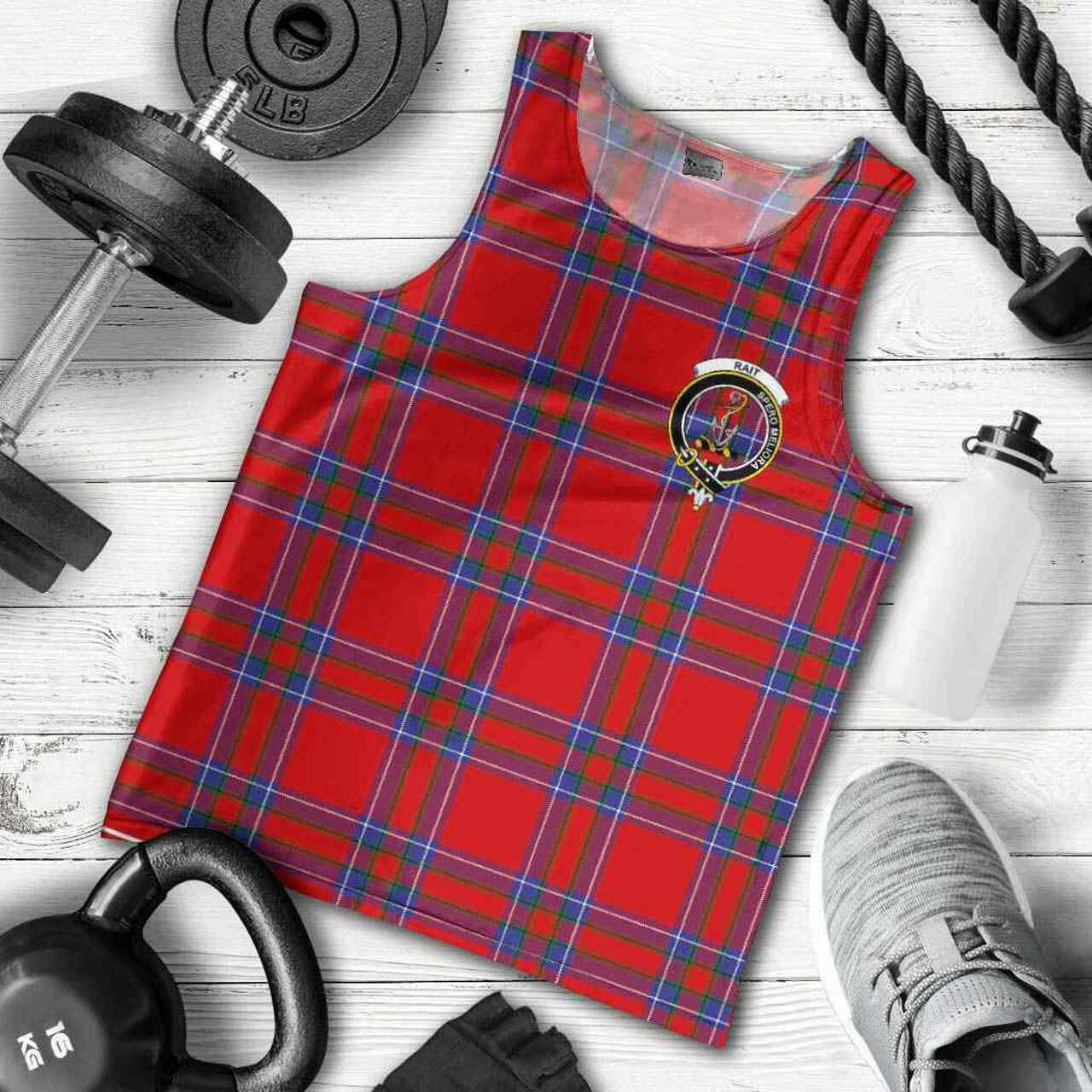 Rait Tartan Crest Men Tank Top