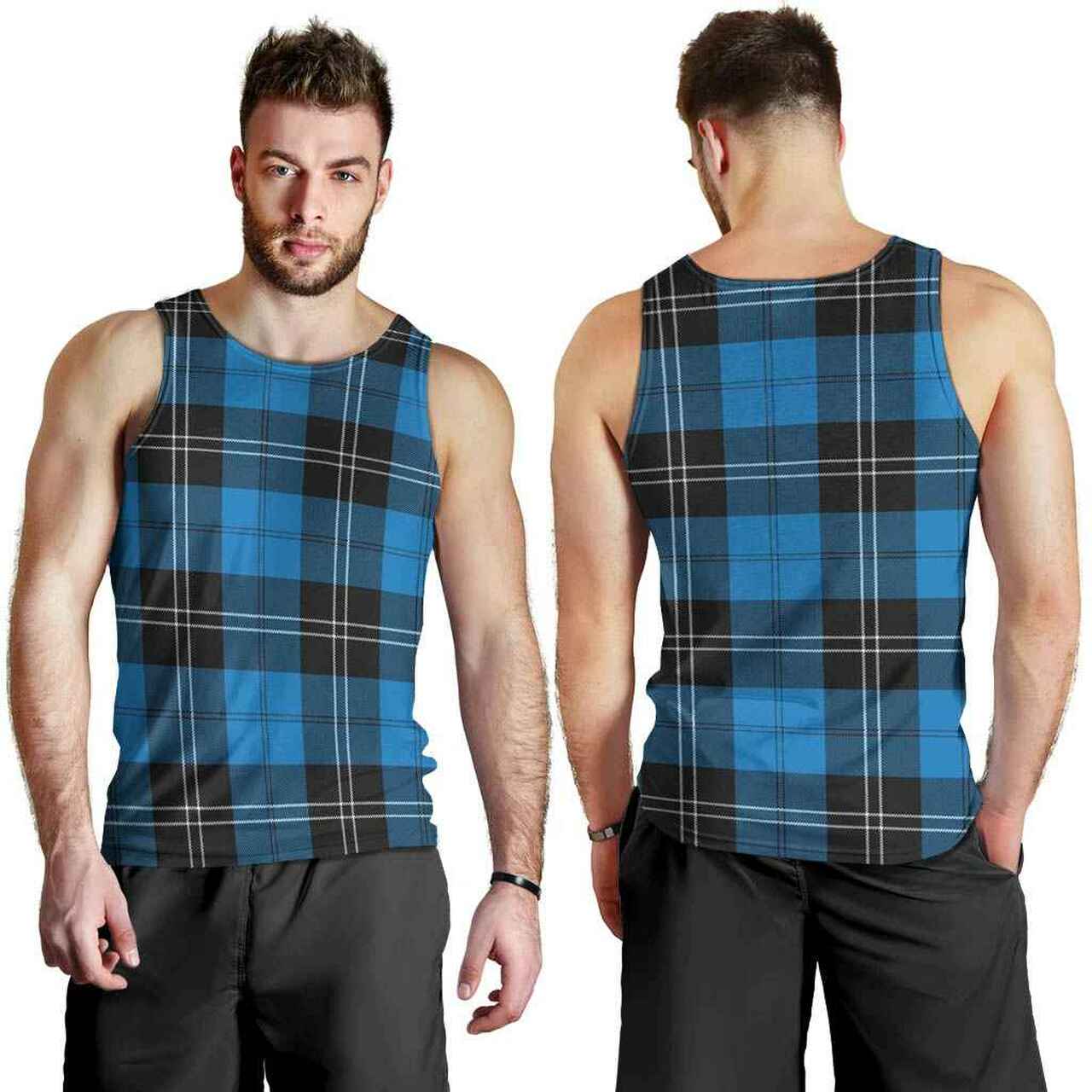 Ramsay Blue Ancient Tartan Plaid Men Tank Top