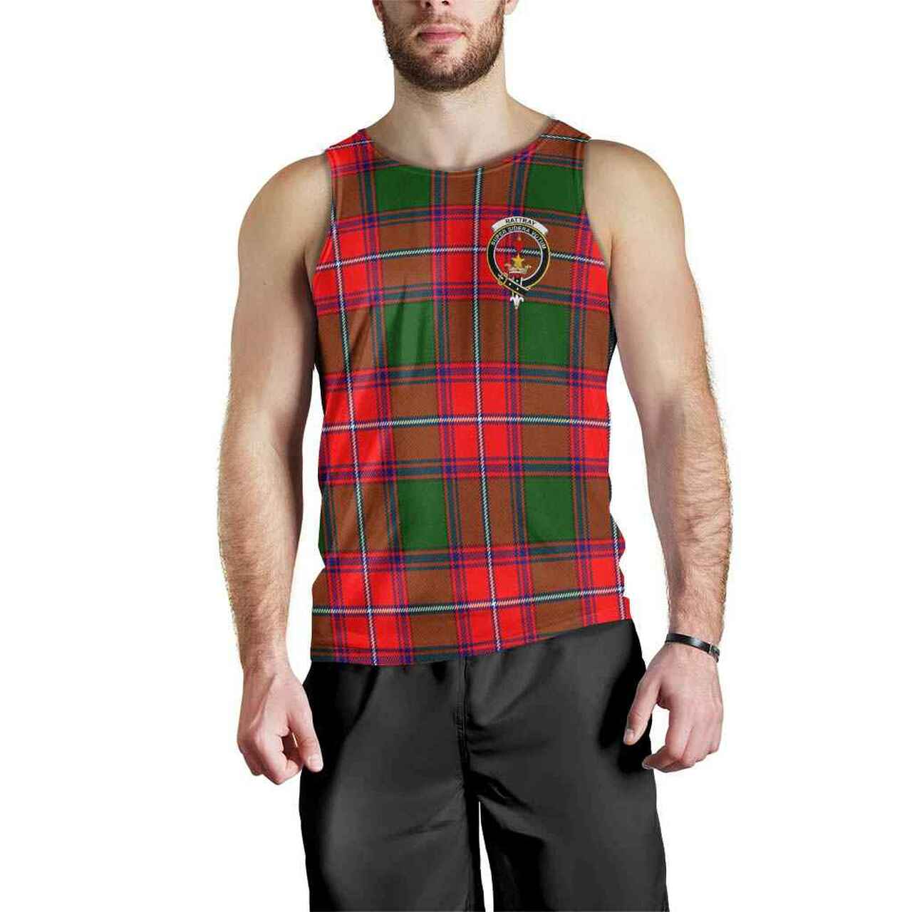 Rattray Tartan Crest Men Tank Top