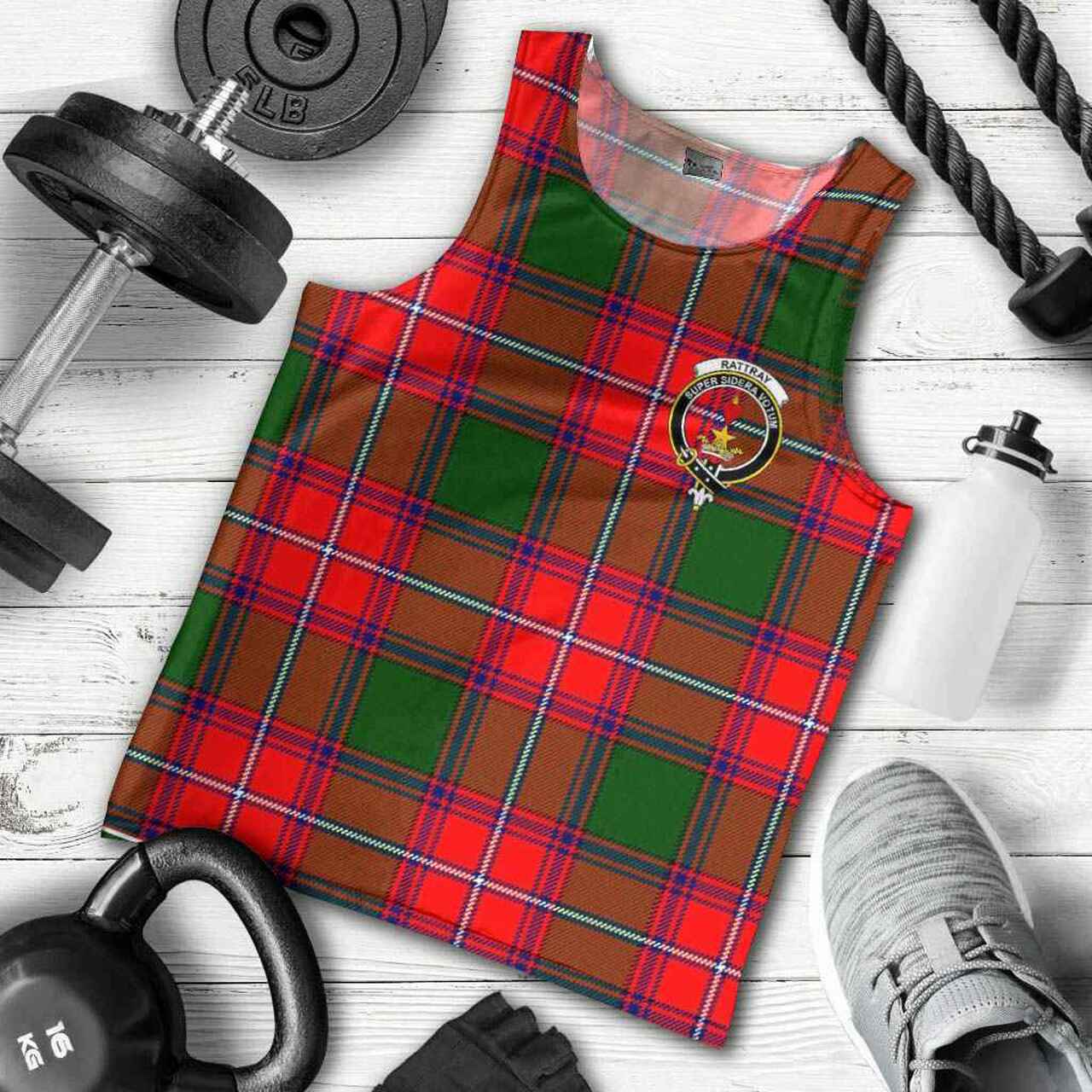 Rattray Tartan Crest Men Tank Top