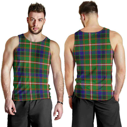 Reid Green Tartan Plaid Men Tank Top