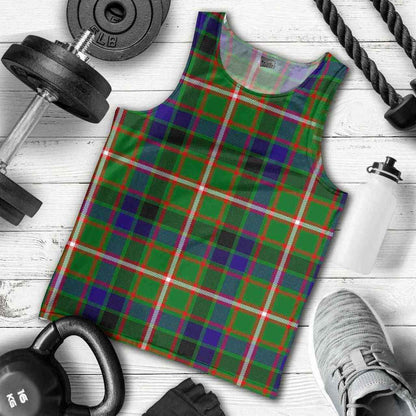 Reid Green Tartan Plaid Men Tank Top