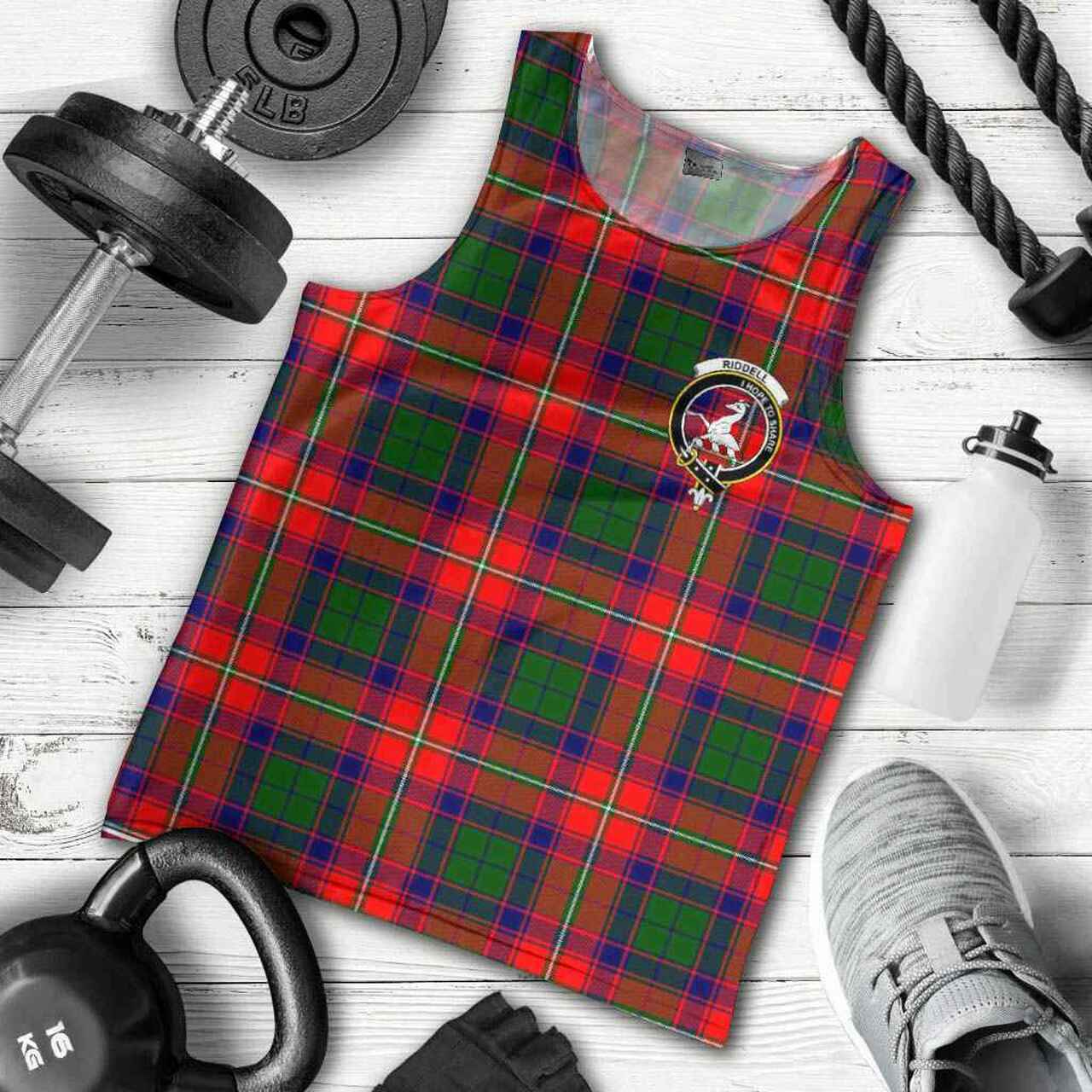 Riddell Tartan Crest Men Tank Top