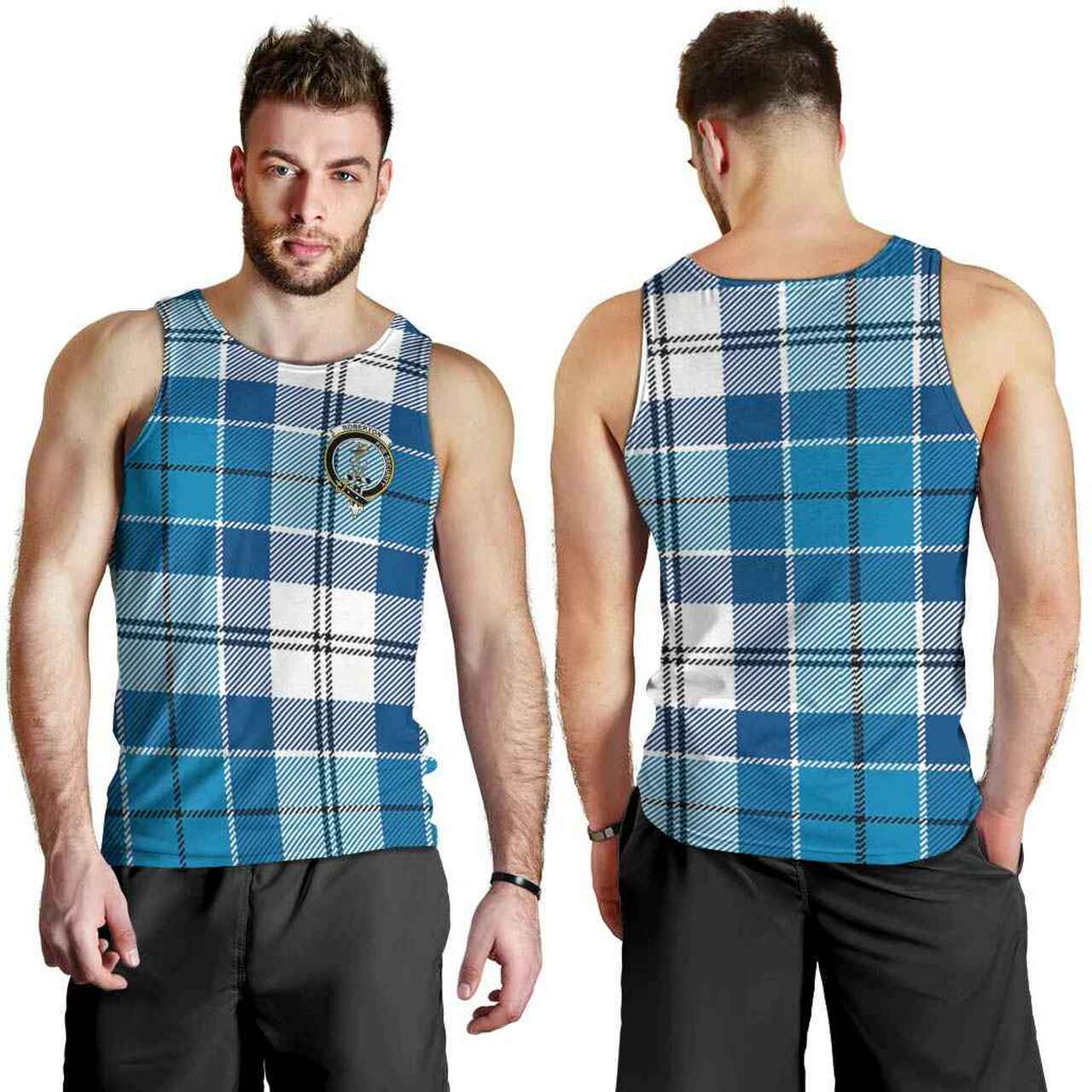 Roberton Tartan Crest Men Tank Top