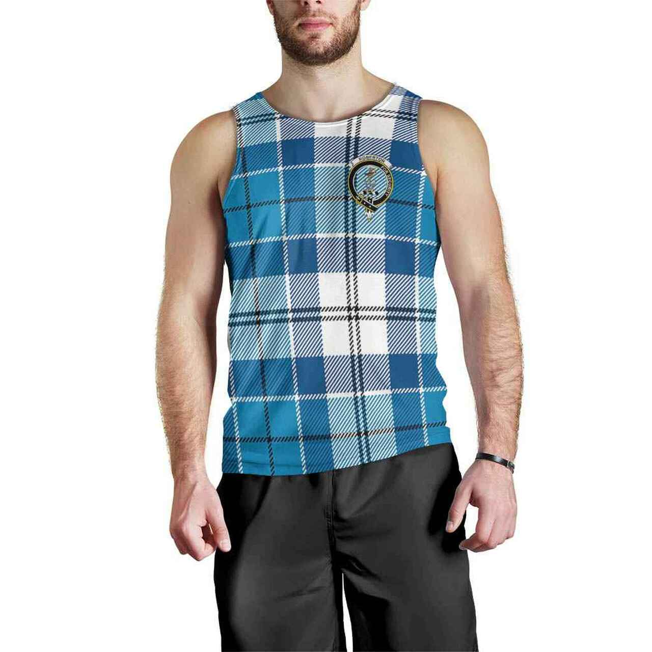 Roberton Tartan Crest Men Tank Top