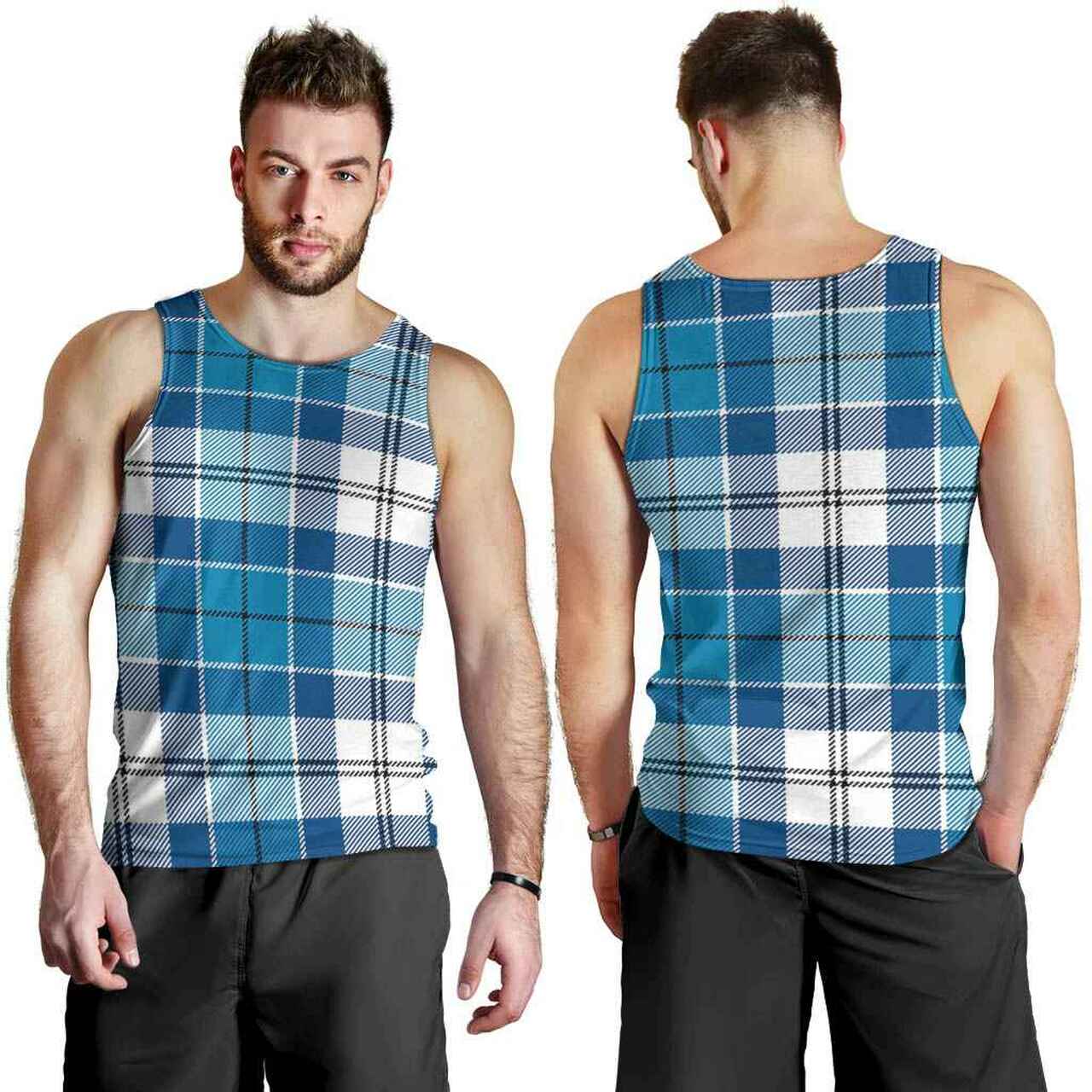 Roberton Tartan Plaid Men Tank Top