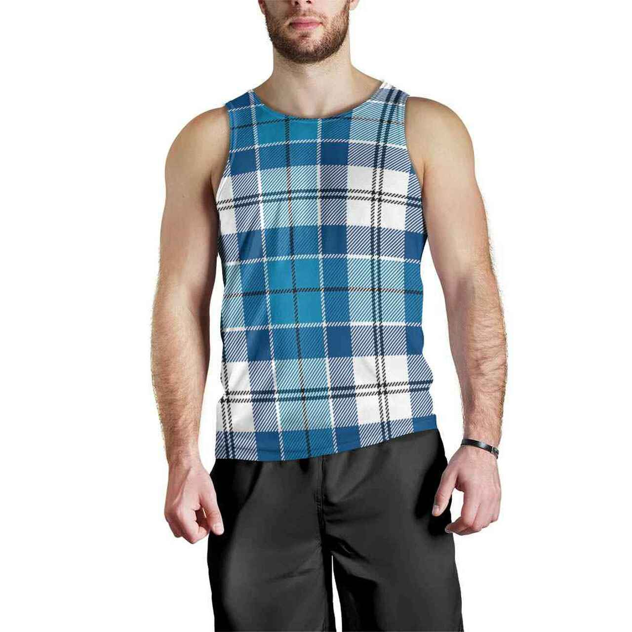 Roberton Tartan Plaid Men Tank Top