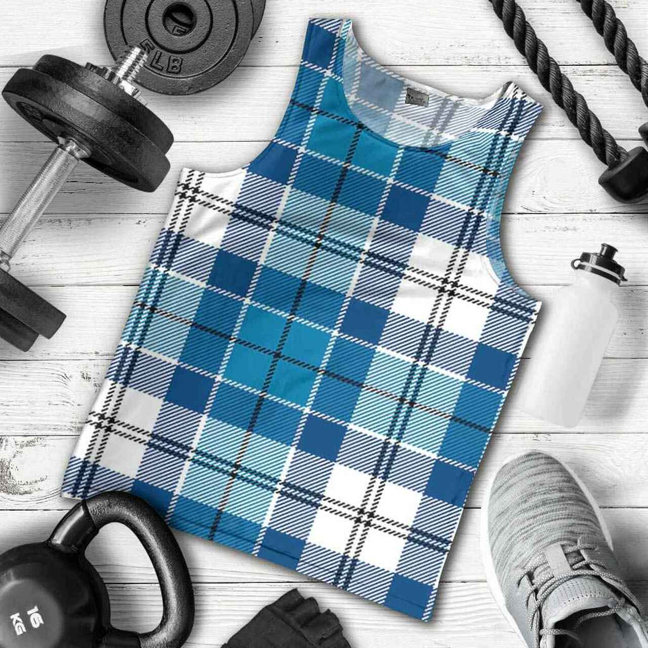 Roberton Tartan Plaid Men Tank Top