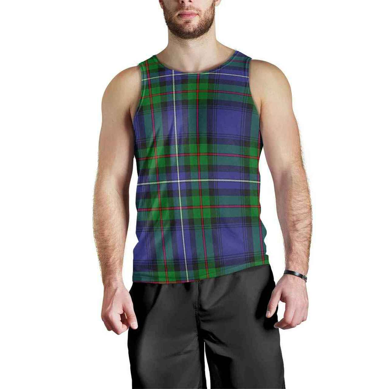 Robertson Hunting Modern Tartan Plaid Men Tank Top