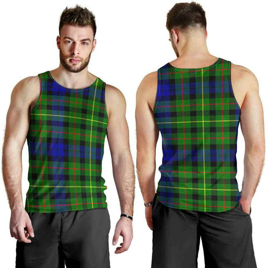 Rollo Modern Tartan Plaid Men Tank Top