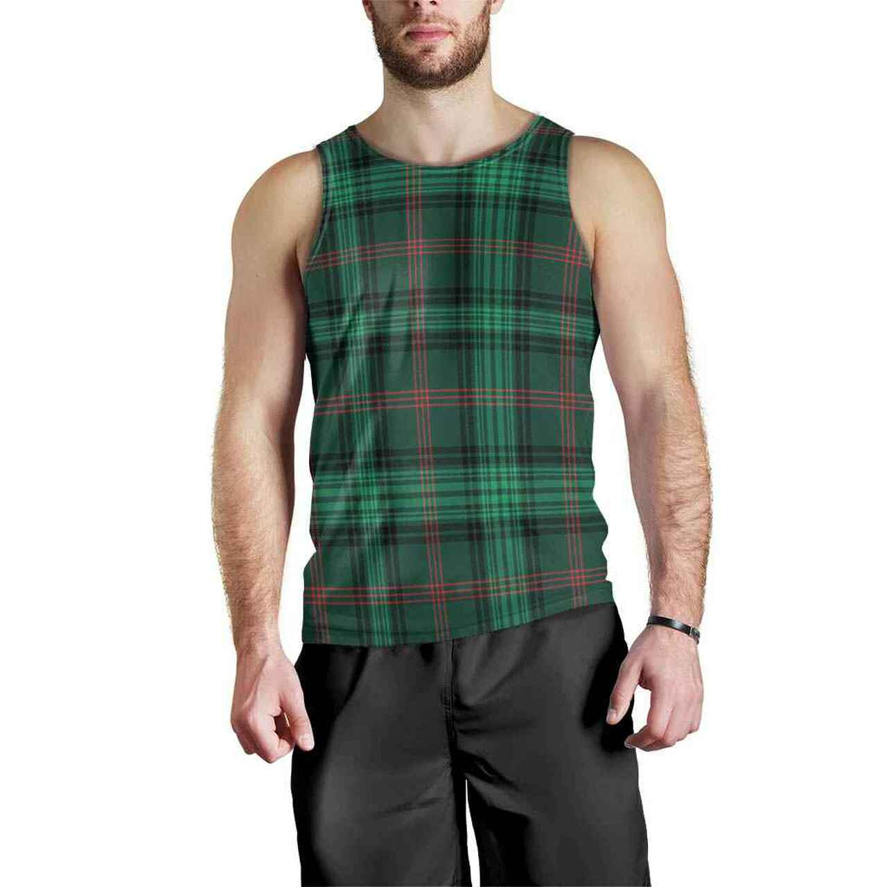 Ross Hunting Modern Tartan Plaid Men Tank Top