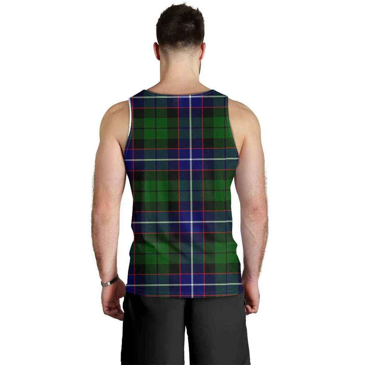 Russell Tartan Crest Men Tank Top