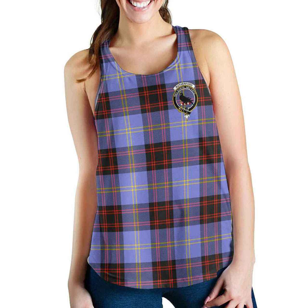 Rutherford Tartan Crest Women Racerback Tank