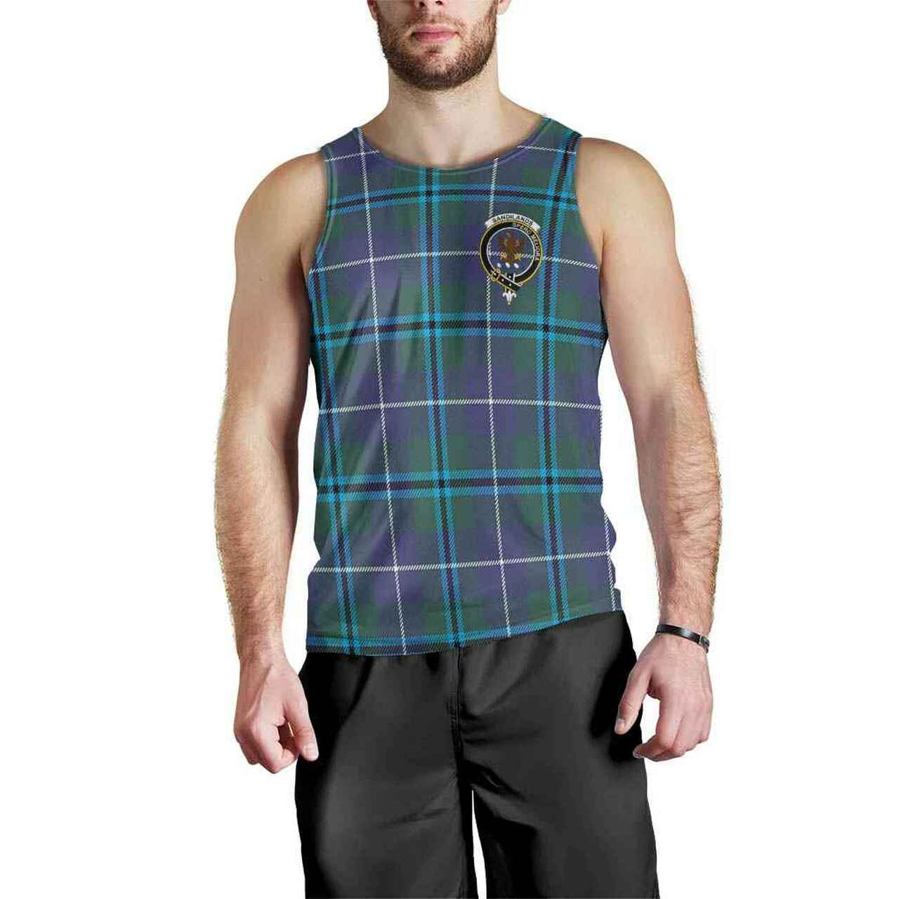 Sandilands Tartan Crest Men Tank Top