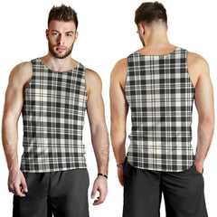 Scott Black & White Ancient Tartan Plaid Men Tank Top