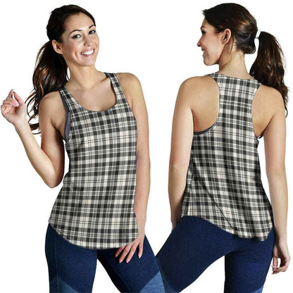 Scott Black & White Ancient Tartan Plaid Women Racerback Tank