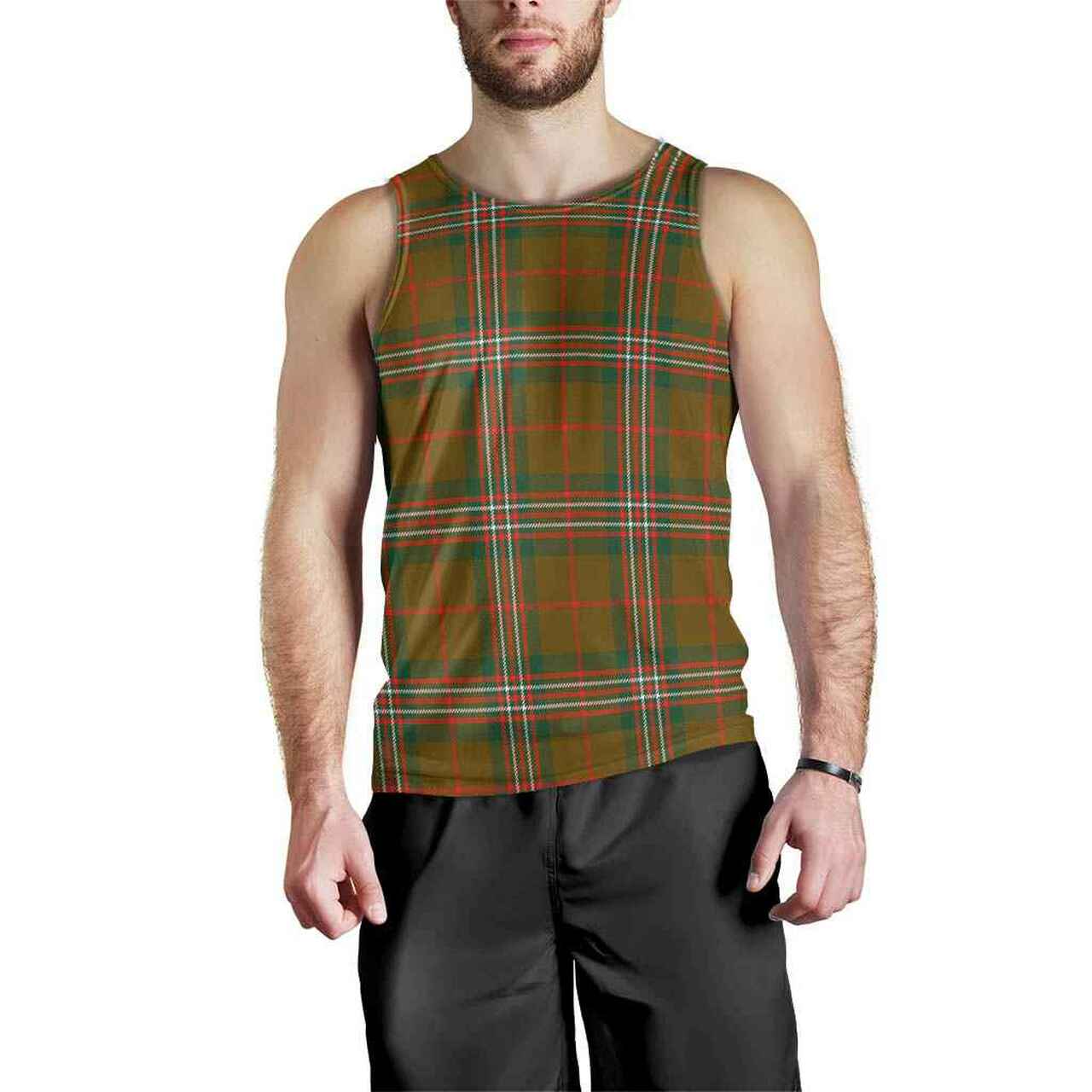 Scott Brown Modern Tartan Plaid Men Tank Top