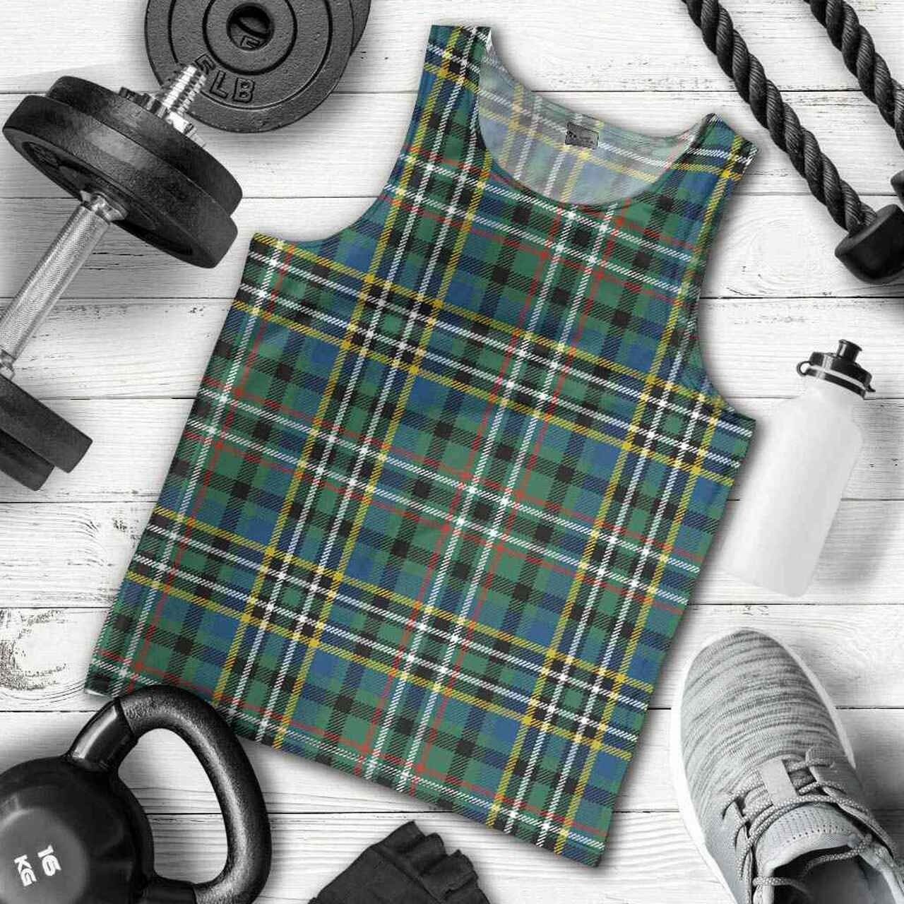 Scott Green Ancient Tartan Plaid Men Tank Top