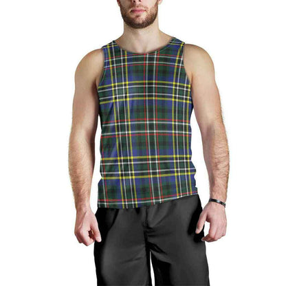 Scott Green Modern Tartan Plaid Men Tank Top