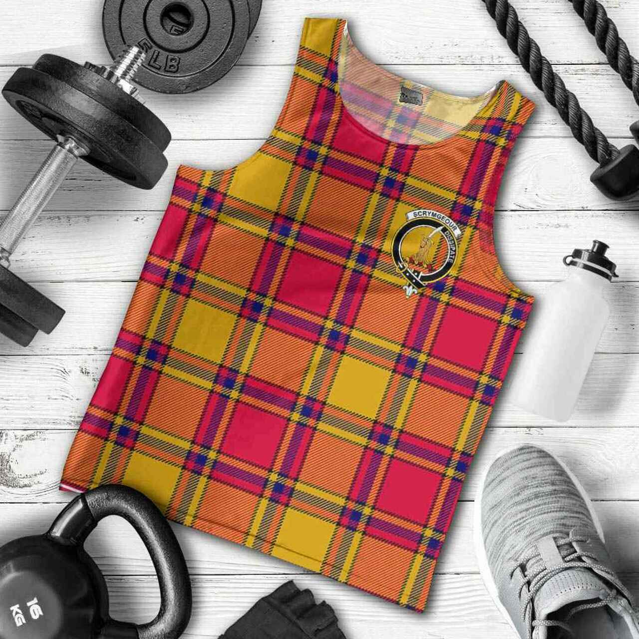 Scrymgeour Tartan Crest Men Tank Top