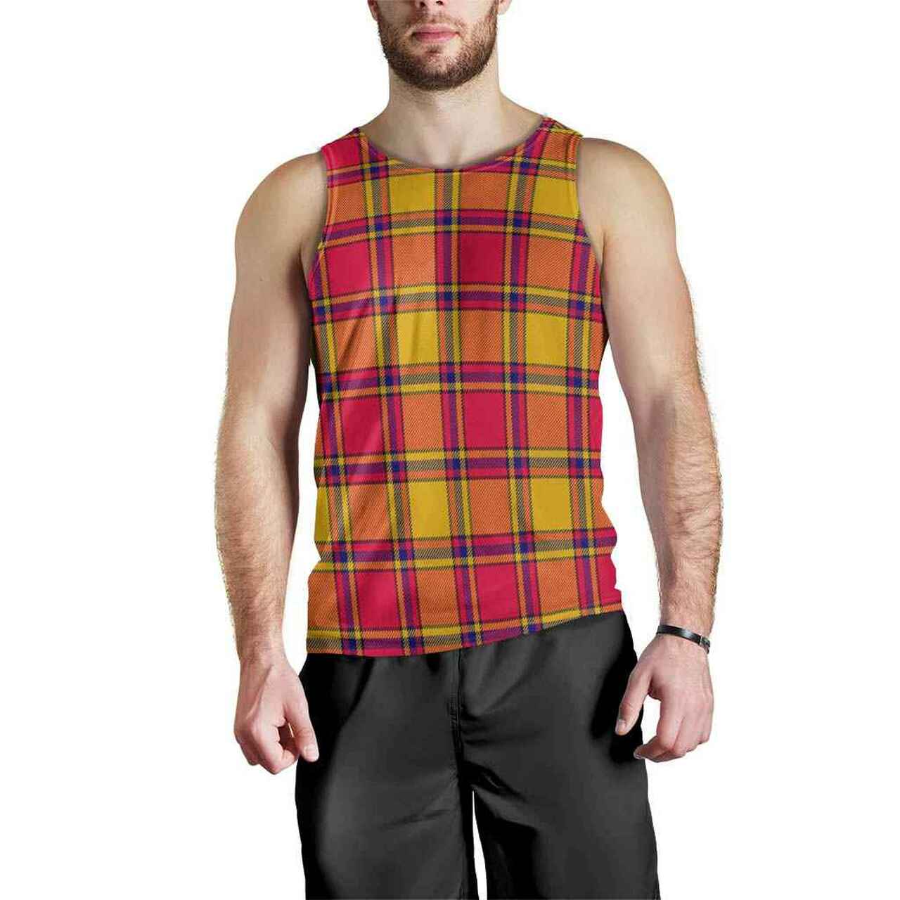 Scrymgeour Tartan Plaid Men Tank Top