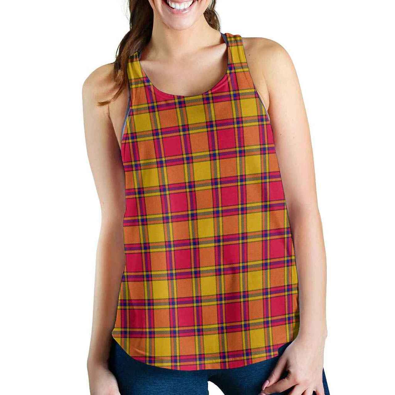 Scrymgeour Tartan Plaid Women Racerback Tank