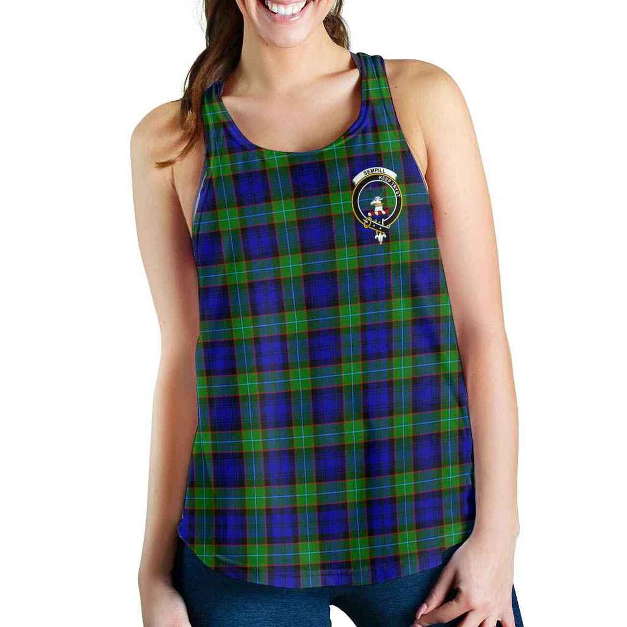 Sempill Tartan Crest Women Racerback Tank