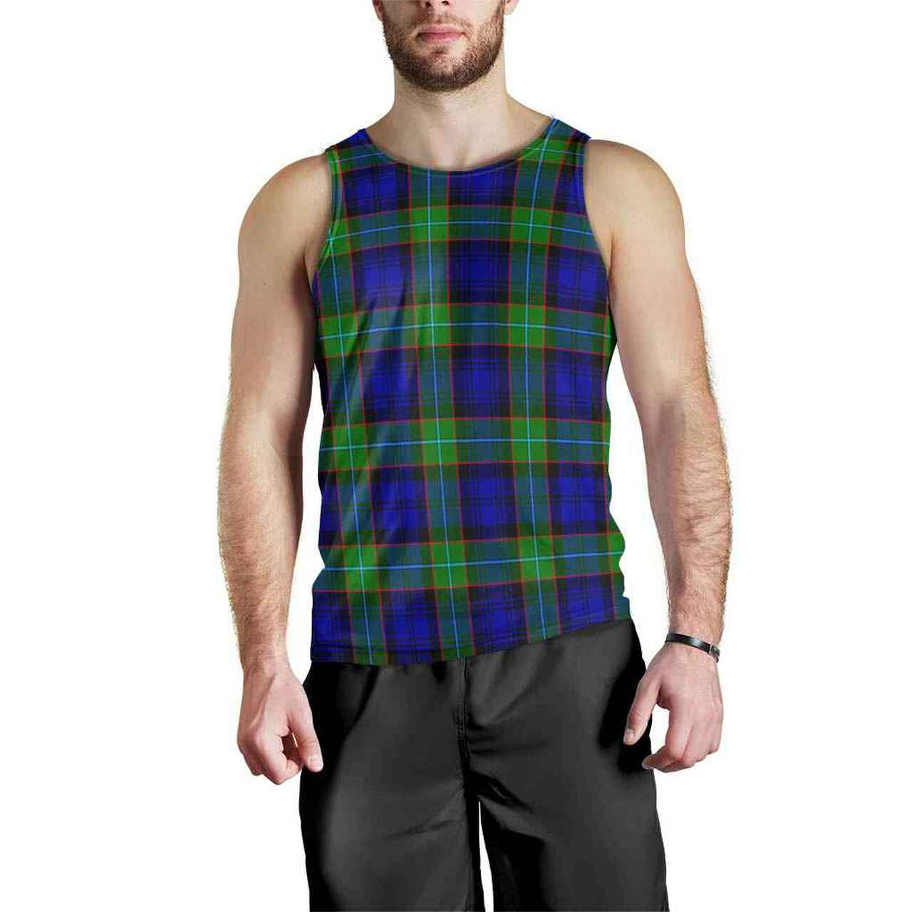 Sempill Modern Tartan Plaid Men Tank Top