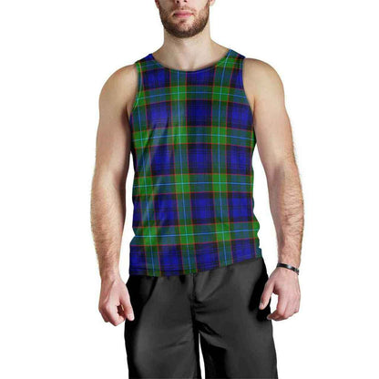 Sempill Modern Tartan Plaid Men Tank Top