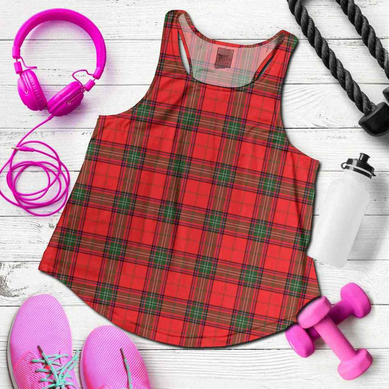 Seton Modern Tartan Plaid Women Racerback Tank