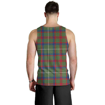 Shaw Green Modern Tartan Plaid Men Tank Top