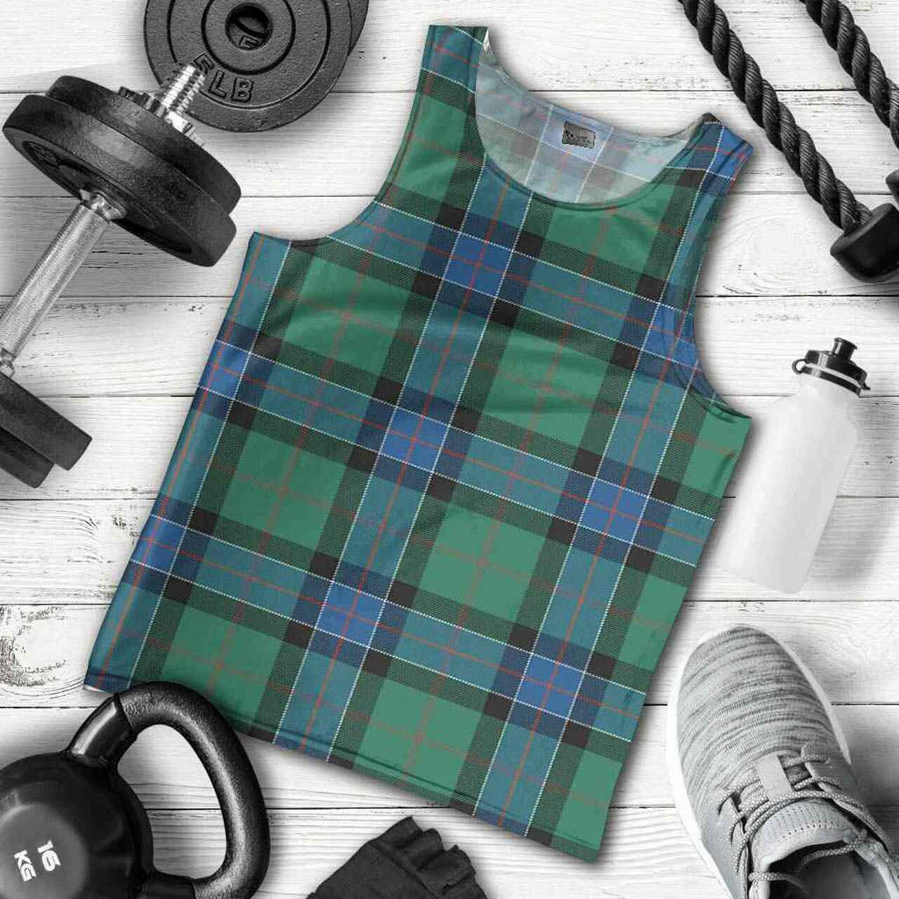 Sinclair Hunting Ancient Tartan Plaid Men Tank Top