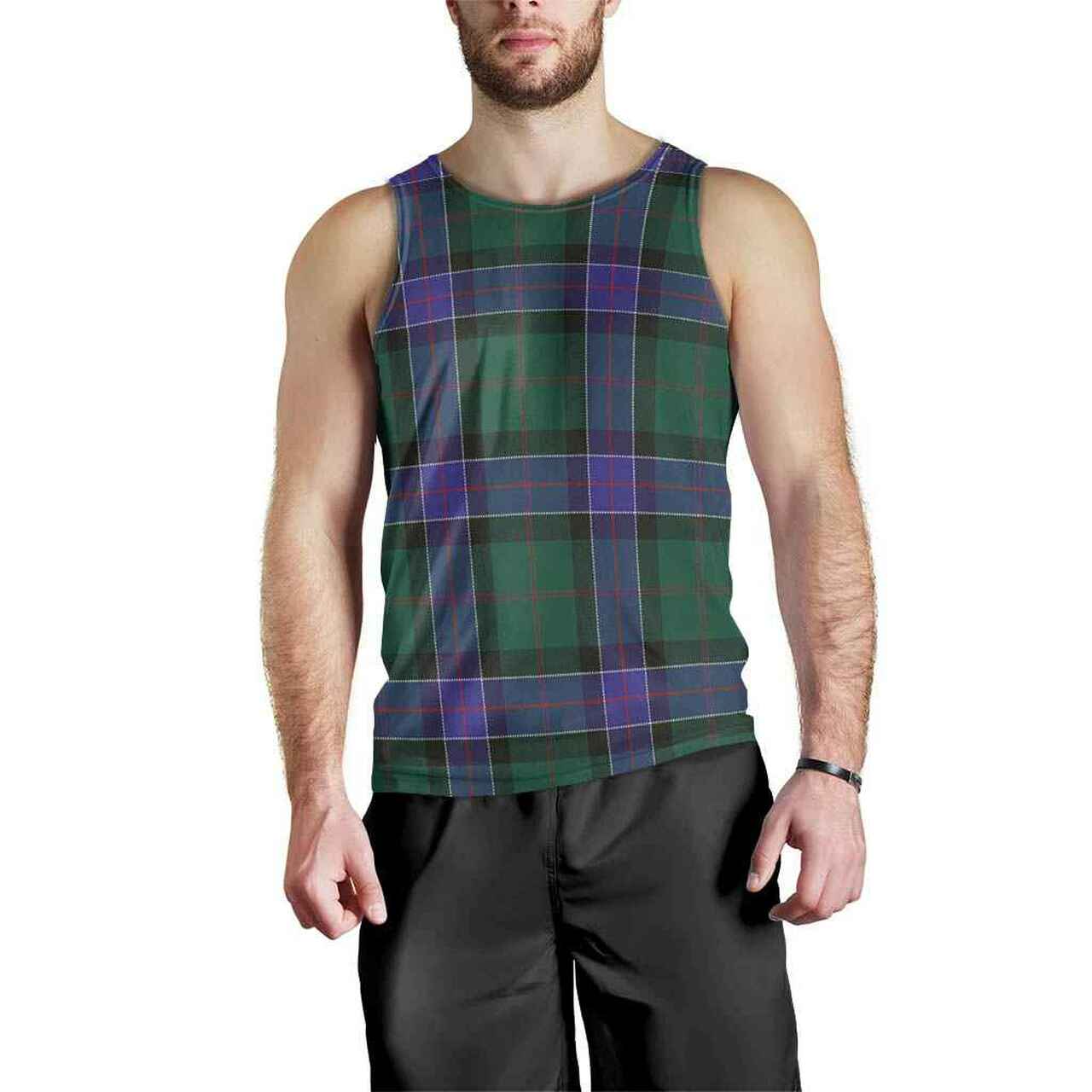 Sinclair Hunting Modern Tartan Plaid Men Tank Top